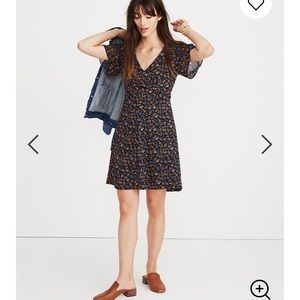 Madewell Crossfront Mini Dress in Garden Party